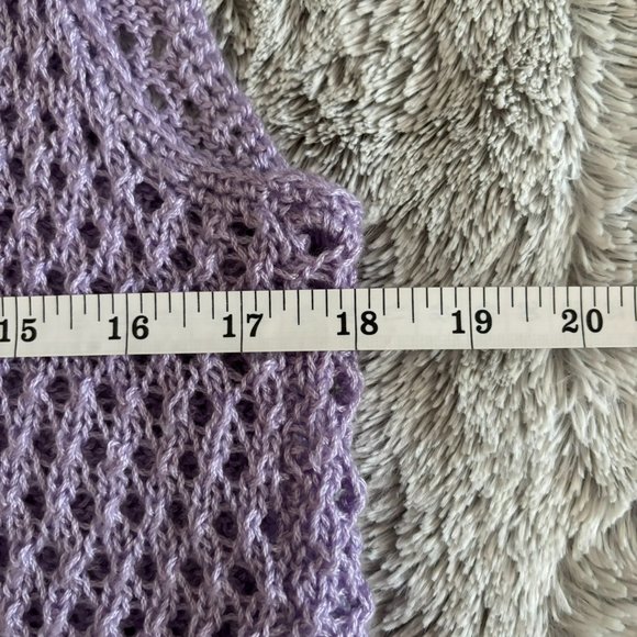 Lavender Purple Crocheted Top - Picture 4 of 5
